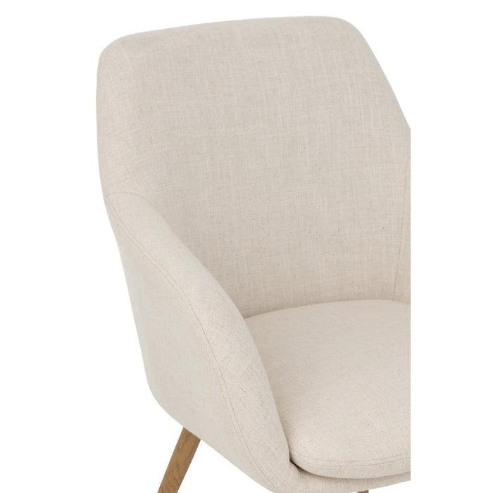 Eetkamerstoel Wit Staal 65 cm 65x68x83 cm-Eetkamerstoelen-J-Line