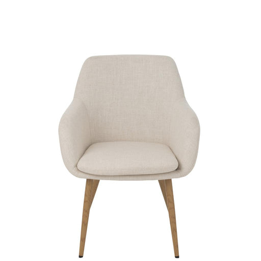 Eetkamerstoel Wit Staal 65 cm 65x68x83 cm-Eetkamerstoelen-J-Line