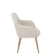 Eetkamerstoel Wit Staal 65 cm 65x68x83 cm-Eetkamerstoelen-J-Line