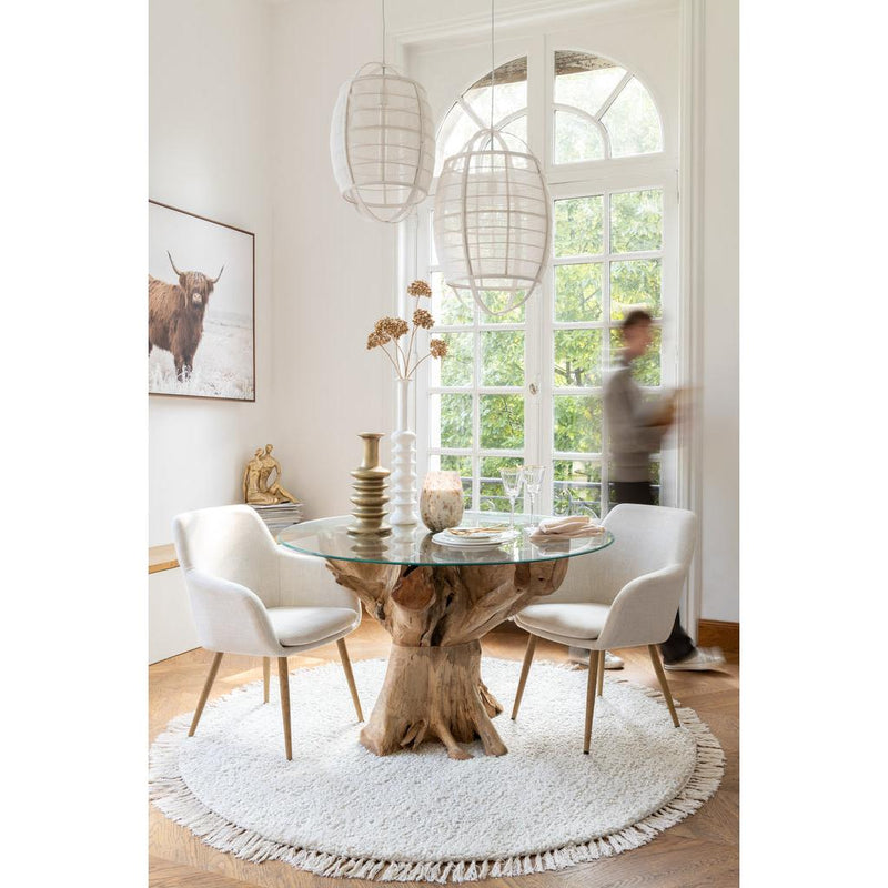 Eetkamerstoel Wit Staal 65 cm 65x68x83 cm-Eetkamerstoelen-J-Line