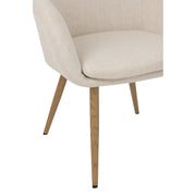Eetkamerstoel Wit Staal 65 cm 65x68x83 cm-Eetkamerstoelen-J-Line