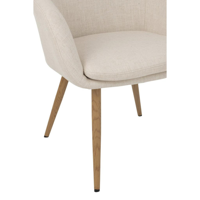 Eetkamerstoel Wit Staal 65 cm 65x68x83 cm-Eetkamerstoelen-J-Line