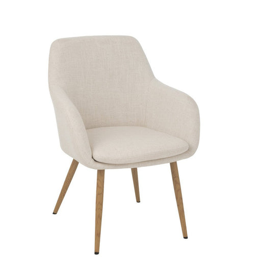 Eetkamerstoel Wit Staal 65 cm 65x68x83 cm-Eetkamerstoelen-J-Line