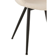Eetkamerstoel Wit Stof 58 cm 58x53x80.5 cm-Eetkamerstoelen-J-Line