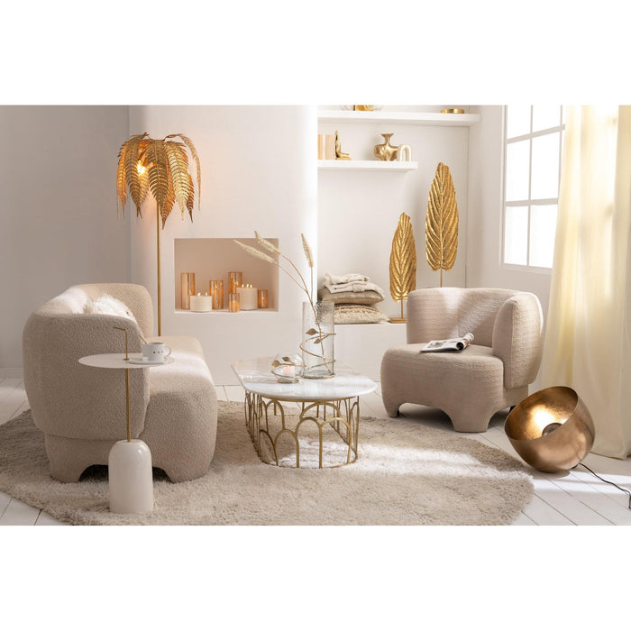 Eetkamerstoel Wit Stof 82 cm-Eetkamerstoelen-J-Line