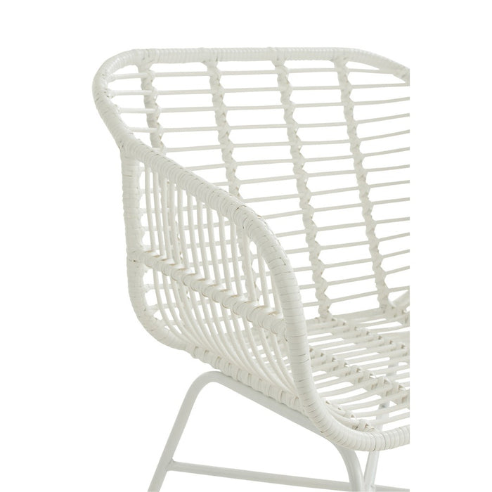 Eetkamerstoel Wit ijzer 67 cm 67x68x87.5 cm-Eetkamerstoelen-J-Line