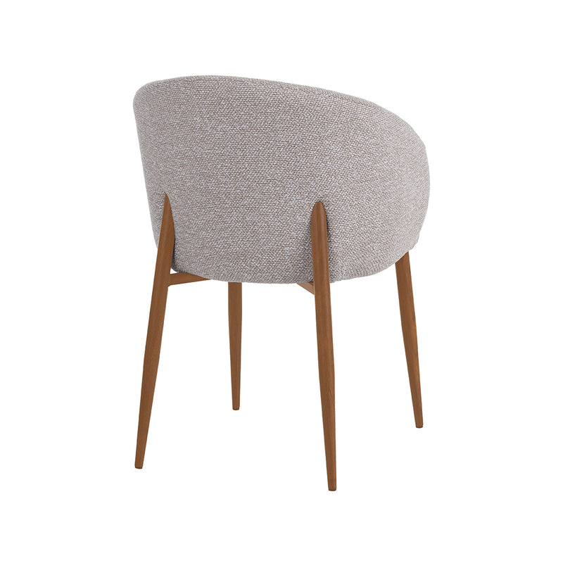 Eetkamerstoel Yuki Naturel Royal Boucle Naturel 59x55x77 cm-Eetkamerstoelen-LABEL51
