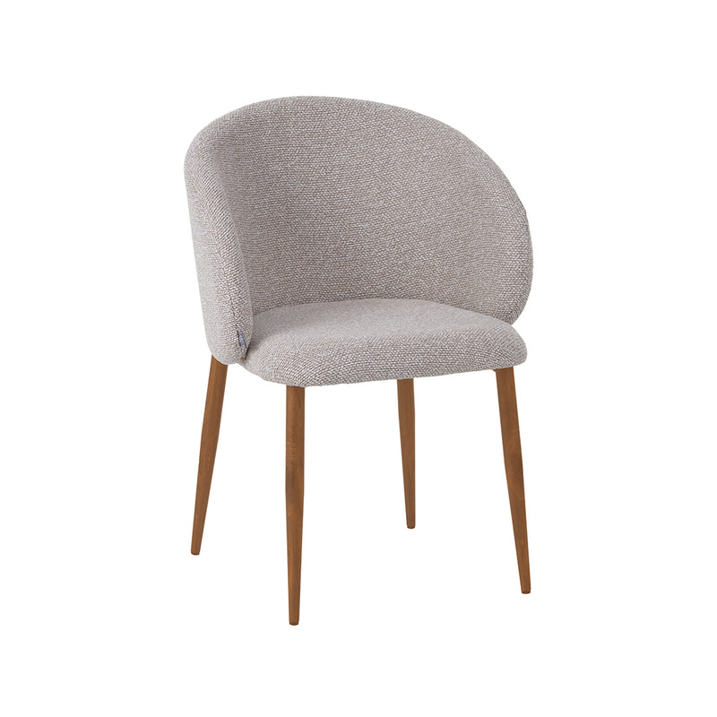 Eetkamerstoel Yuki Naturel Royal Boucle Naturel 59x55x77 cm-Eetkamerstoelen-LABEL51