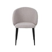 Eetkamerstoel Yuki Naturel Royal Boucle Taupe Metalen Frame-Eetkamerstoelen-LABEL51