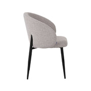 Eetkamerstoel Yuki Naturel Royal Boucle Taupe Metalen Frame-Eetkamerstoelen-LABEL51
