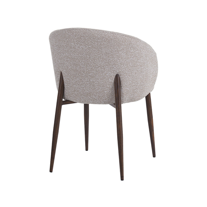 Eetkamerstoel Yuki Naturel Royal Boucle Walnoot Houten-Eetkamerstoelen-LABEL51