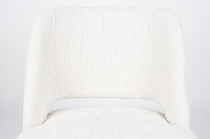 Eetkamerstoel Yves Polyester Wit 59.5x52.5 cm-Eetkamerstoelen-Creating Home