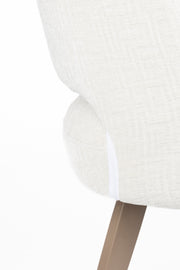 Eetkamerstoel Yves Polyester Wit 59.5x52.5 cm-Eetkamerstoelen-Creating Home