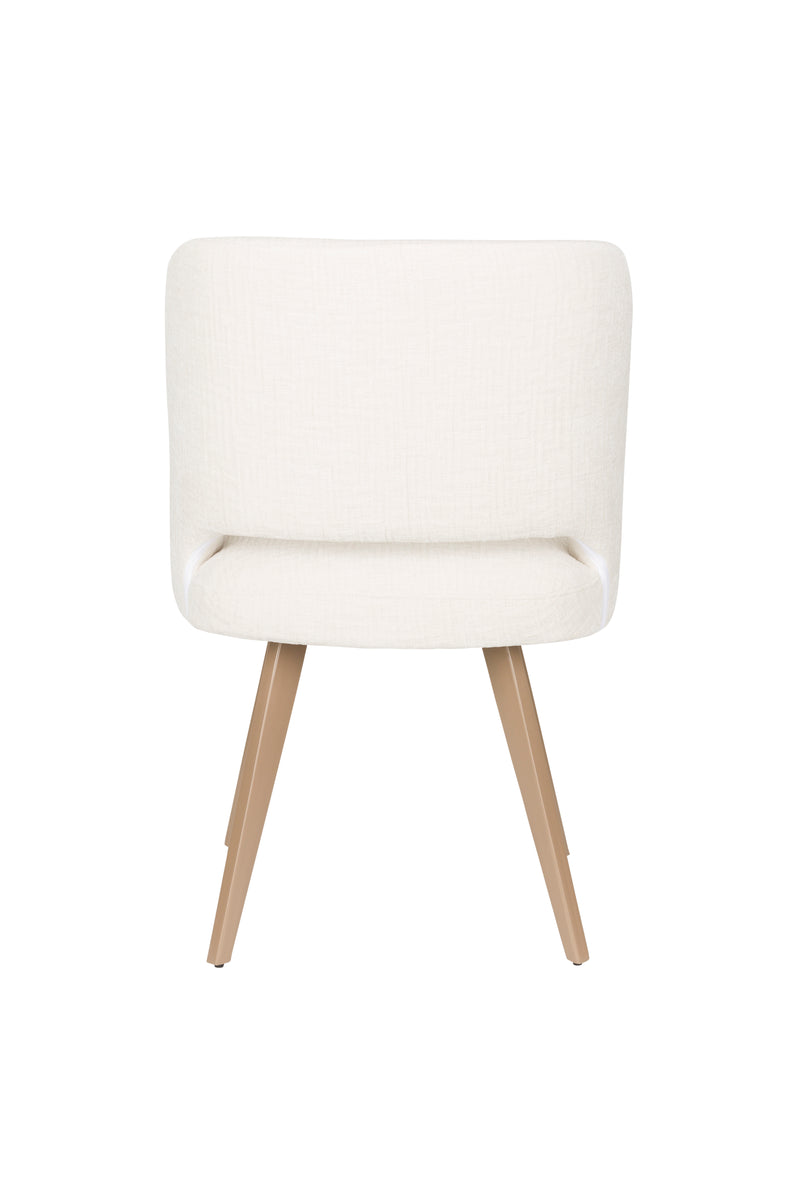 Eetkamerstoel Yves Polyester Wit 59.5x52.5 cm-Eetkamerstoelen-Creating Home