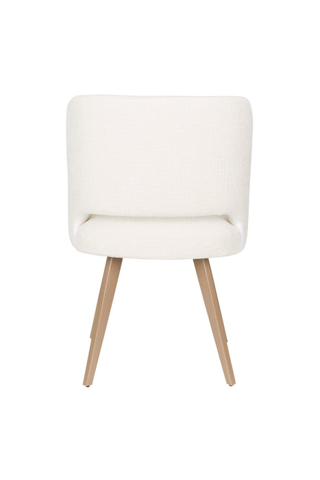 Eetkamerstoel Yves Polyester Wit 59.5x52.5 cm-Eetkamerstoelen-Creating Home