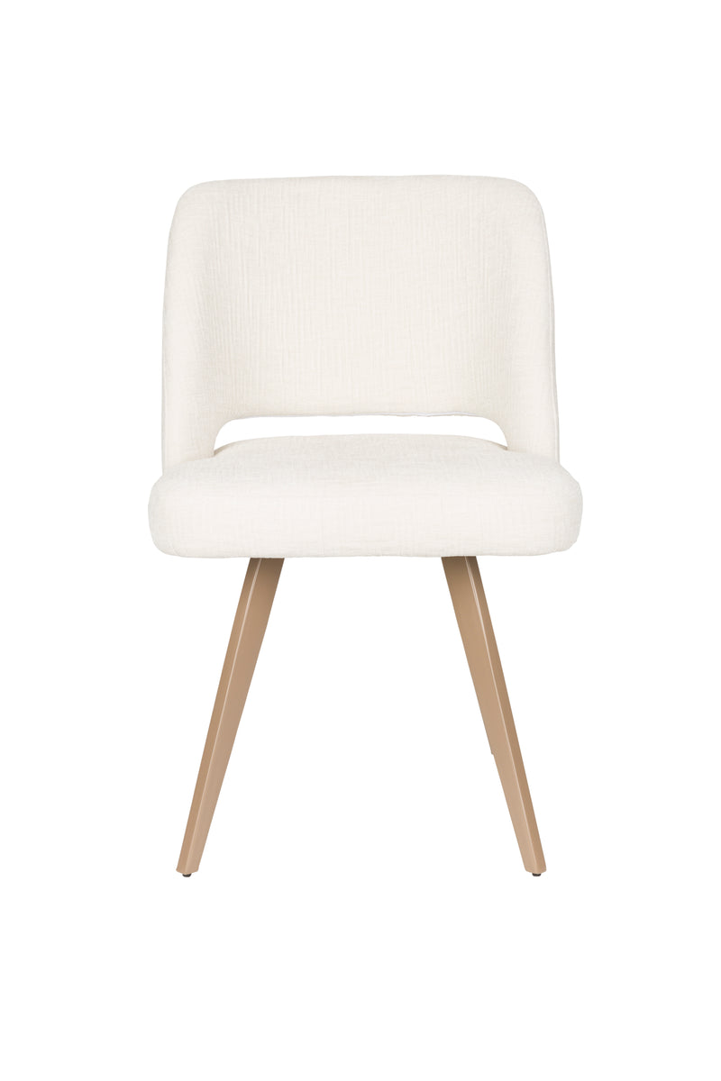 Eetkamerstoel Yves Polyester Wit 59.5x52.5 cm-Eetkamerstoelen-Creating Home