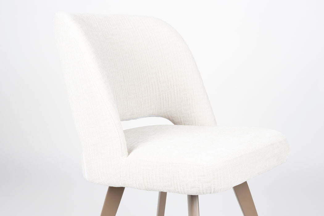 Eetkamerstoel Yves Polyester Wit 59.5x52.5 cm-Fauteuils-Creating Home