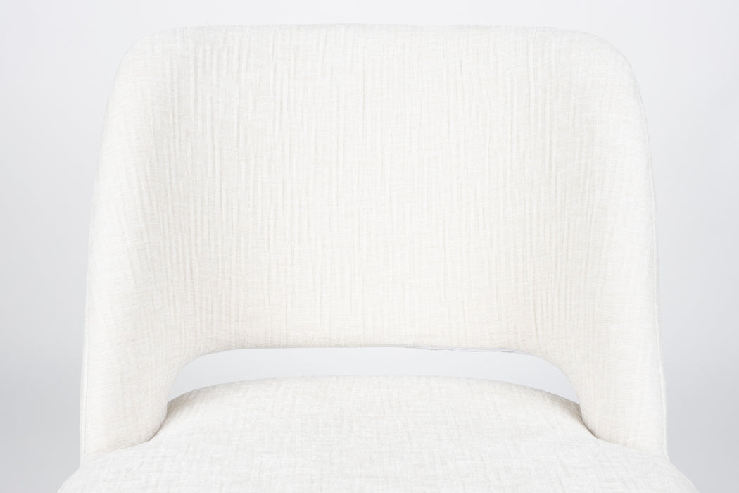 Eetkamerstoel Yves Polyester Wit 59.5x52.5 cm-Fauteuils-Creating Home