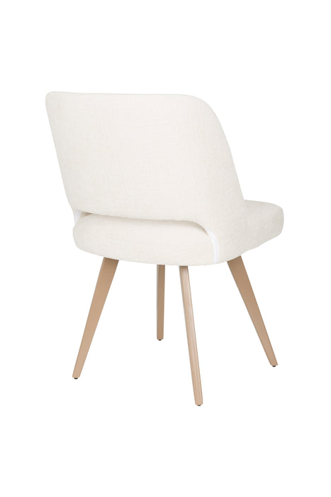 Eetkamerstoel Yves Polyester Wit 59.5x52.5 cm-Fauteuils-Creating Home