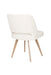 Eetkamerstoel Yves Polyester Wit 59.5x52.5 cm-Fauteuils-Creating Home