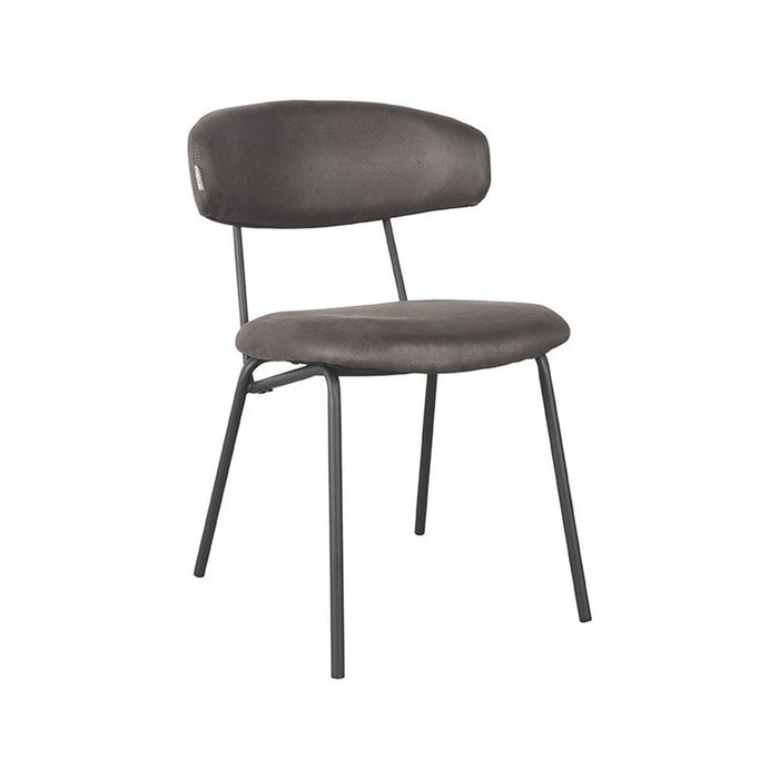 Eetkamerstoel Zack - Antraciet - Micro Suede-Eetkamerstoelen-LABEL51