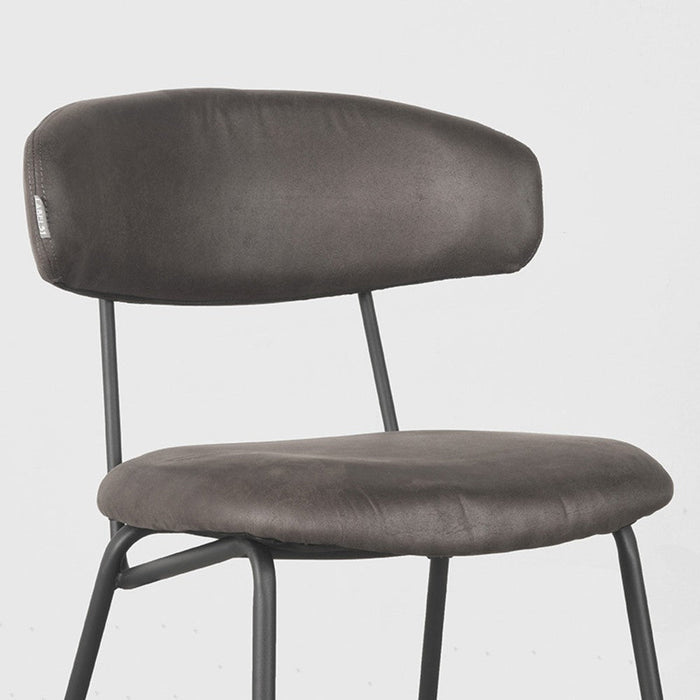 Eetkamerstoel Zack - Antraciet - Micro Suede-Eetkamerstoelen-LABEL51