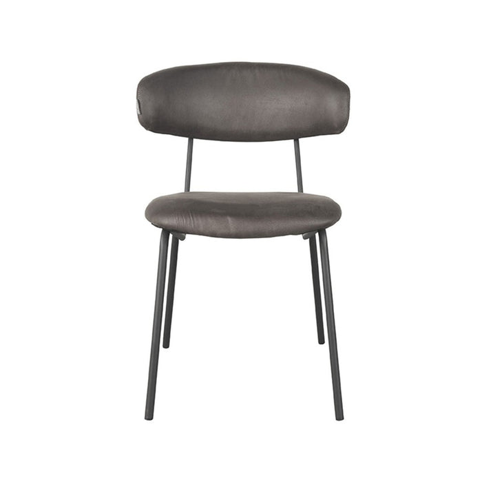 Eetkamerstoel Zack - Antraciet - Micro Suede-Eetkamerstoelen-LABEL51