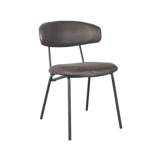 Eetkamerstoel Zack - Antraciet - Micro Suede-Eetkamerstoelen-LABEL51