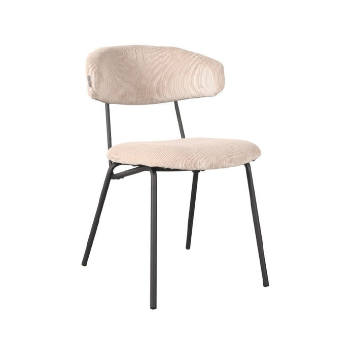 Eetkamerstoel Zack - Naturel - Ribcord-Eetkamerstoelen-LABEL51