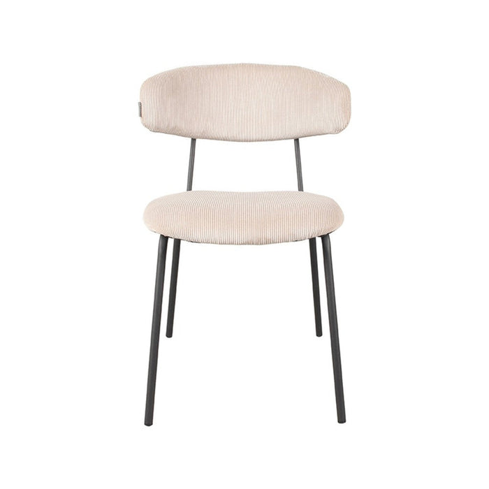 Eetkamerstoel Zack - Naturel - Ribcord-Eetkamerstoelen-LABEL51