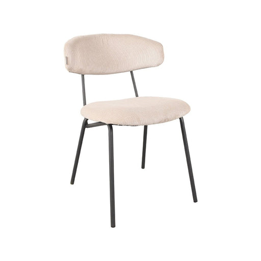 Eetkamerstoel Zack - Naturel - Ribcord-Eetkamerstoelen-LABEL51