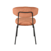 Eetkamerstoel Zack Rust Ribcord Zwart Metalen Frame 53x59x79 cm-Eetkamerstoelen-LABEL51