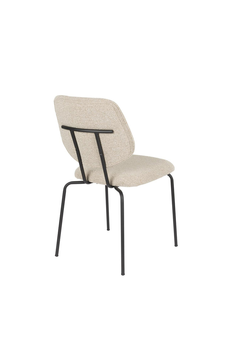 Eetkamerstoel Zelo Polyester Beige 58.5x46 cm-Eetkamerstoelen-Creating Home