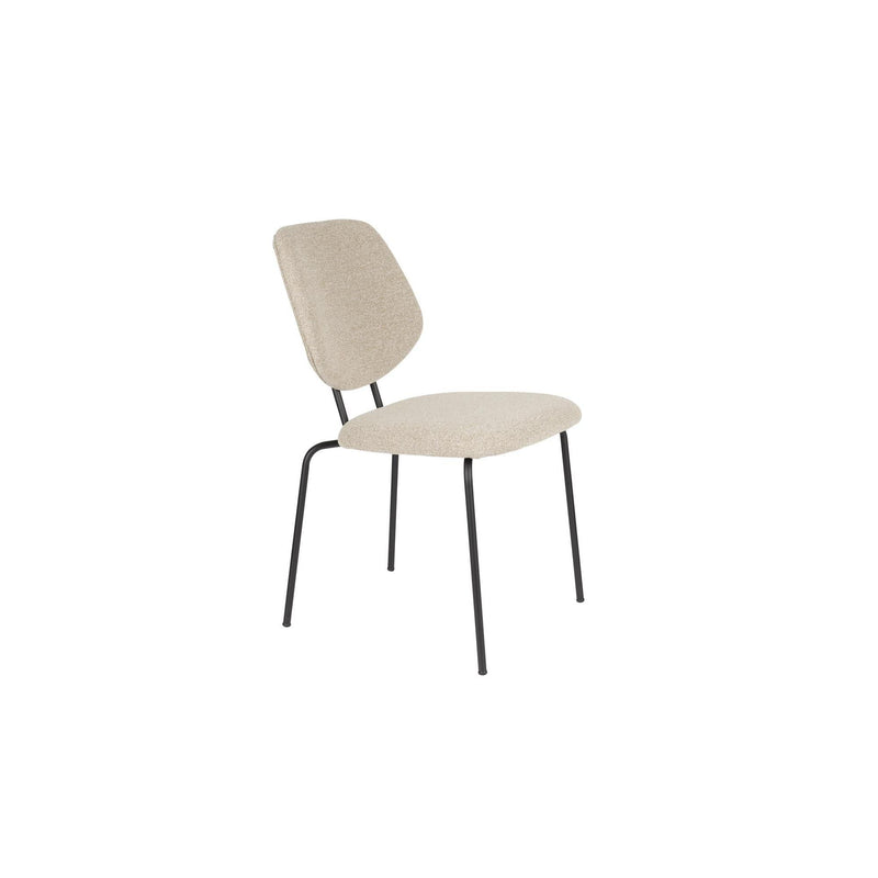 Eetkamerstoel Zelo Polyester Beige 58.5x46 cm-Eetkamerstoelen-Creating Home