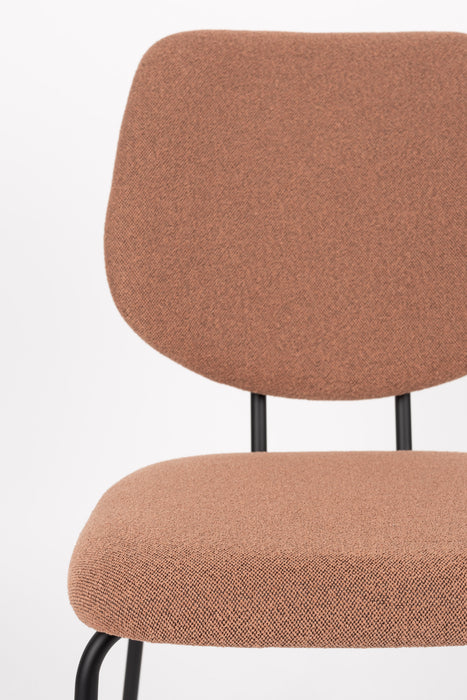 Eetkamerstoel Zelo Polyester Roze 58.5x46 cm-Eetkamerstoelen-Creating Home