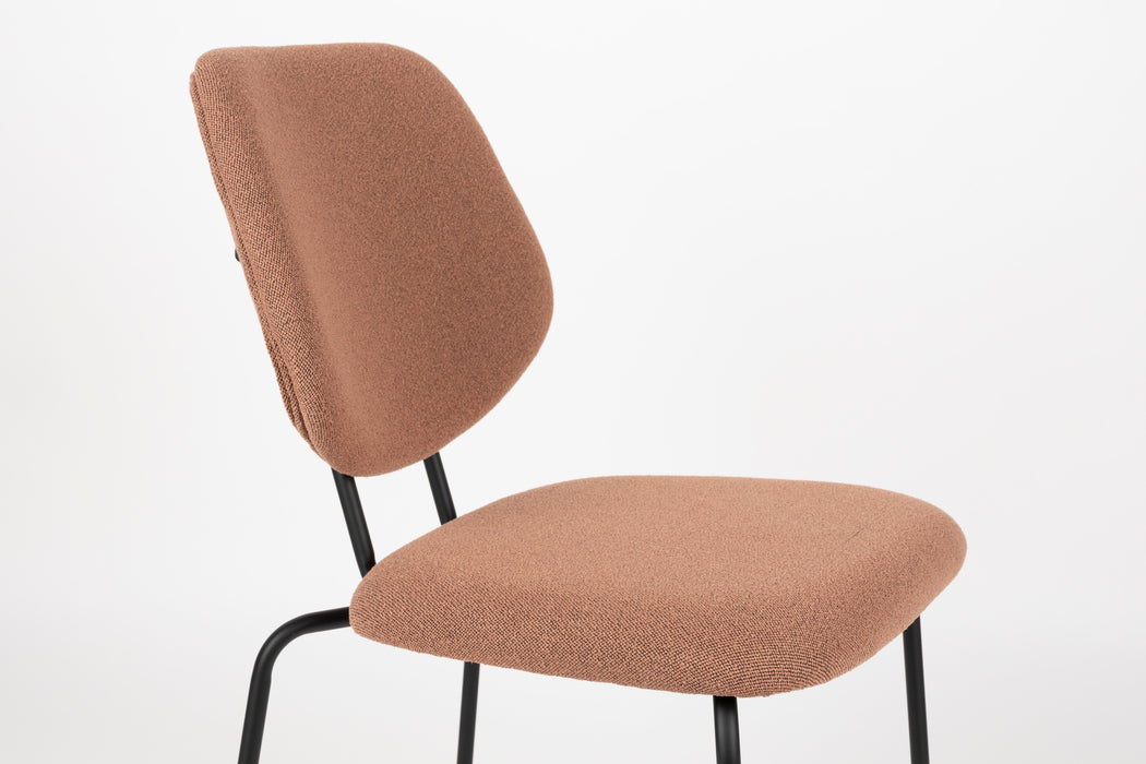 Eetkamerstoel Zelo Polyester Roze 58.5x46 cm-Eetkamerstoelen-Creating Home