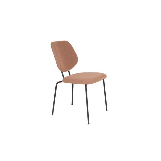 Eetkamerstoel Zelo Polyester Roze 58.5x46 cm-Fauteuils-Creating Home