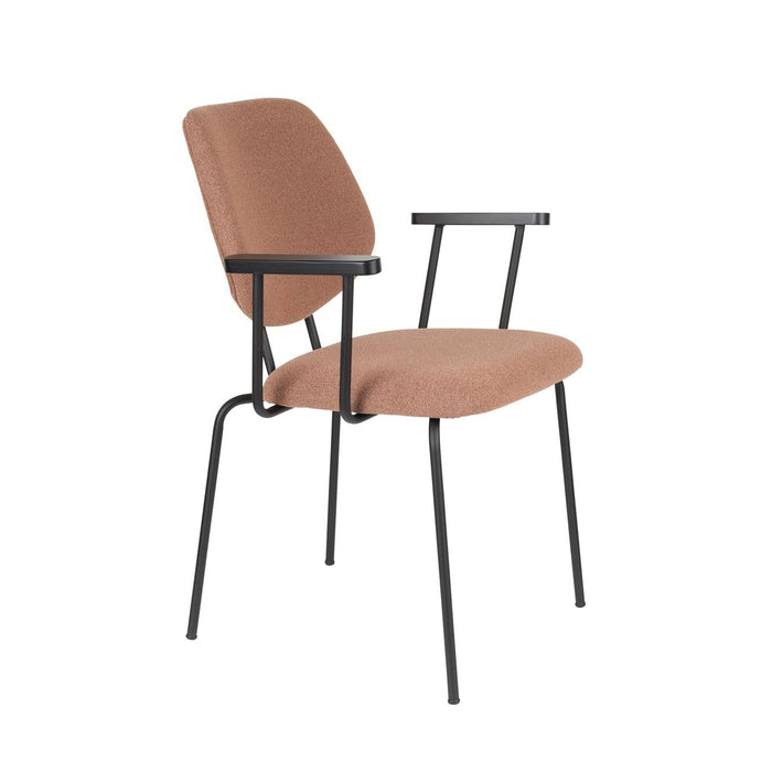 Eetkamerstoel Zelo Polyester Roze 59x60 cm-Eetkamerstoelen-Creating Home