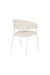 Eetkamerstoel Zeri Off Polyester Wit 51.5x59.5 cm-Eetkamerstoelen-Creating Home