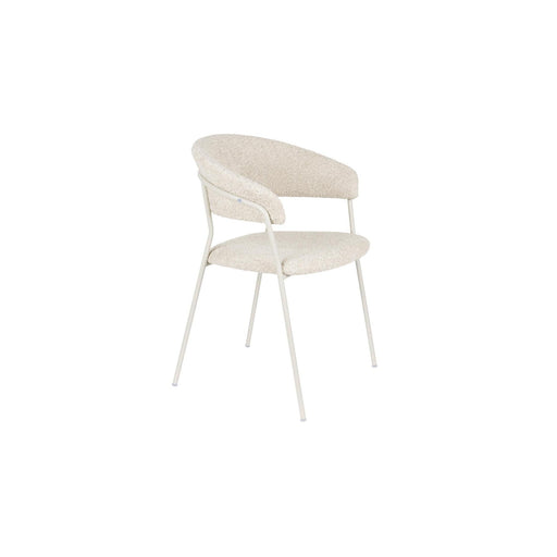 Eetkamerstoel Zeri Off Polyester Wit 51.5x59.5 cm-Eetkamerstoelen-Creating Home