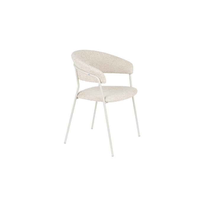 Eetkamerstoel Zeri Off Polyester Wit 51.5x59.5 cm-Eetkamerstoelen-Creating Home