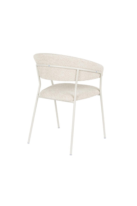 Eetkamerstoel Zeri Off Polyester Wit 51.5x59.5 cm-Eetkamerstoelen-Creating Home