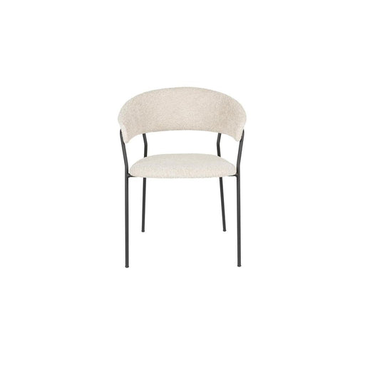 Eetkamerstoel Zeri Polyester Zwart 51.5x59.5 cm-Eetkamerstoelen-Creating Home