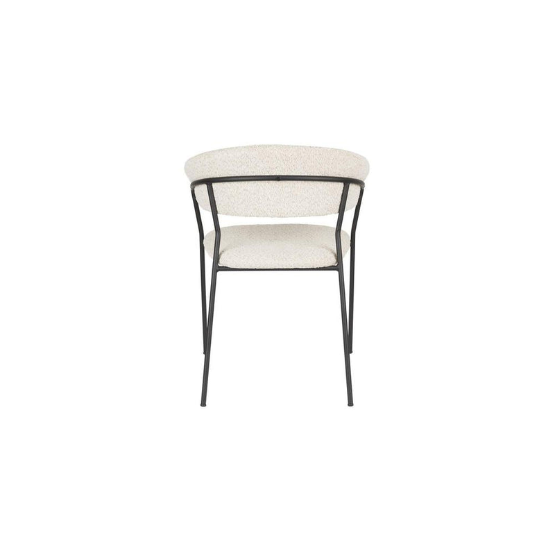 Eetkamerstoel Zeri Polyester Zwart 51.5x59.5 cm-Eetkamerstoelen-Creating Home