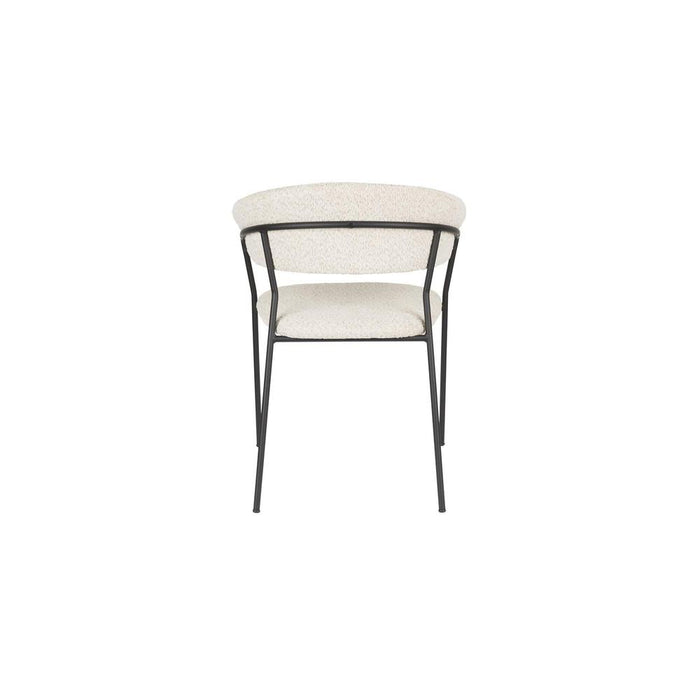 Eetkamerstoel Zeri Polyester Zwart 51.5x59.5 cm-Eetkamerstoelen-Creating Home