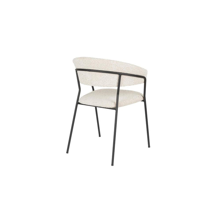 Eetkamerstoel Zeri Polyester Zwart 51.5x59.5 cm-Eetkamerstoelen-Creating Home