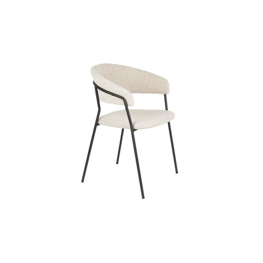 Eetkamerstoel Zeri Polyester Zwart 51.5x59.5 cm-Fauteuils-Creating Home
