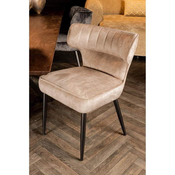 Eetkamerstoel Zinno Polyester Grijs-Eetkamerstoelen-PTMD