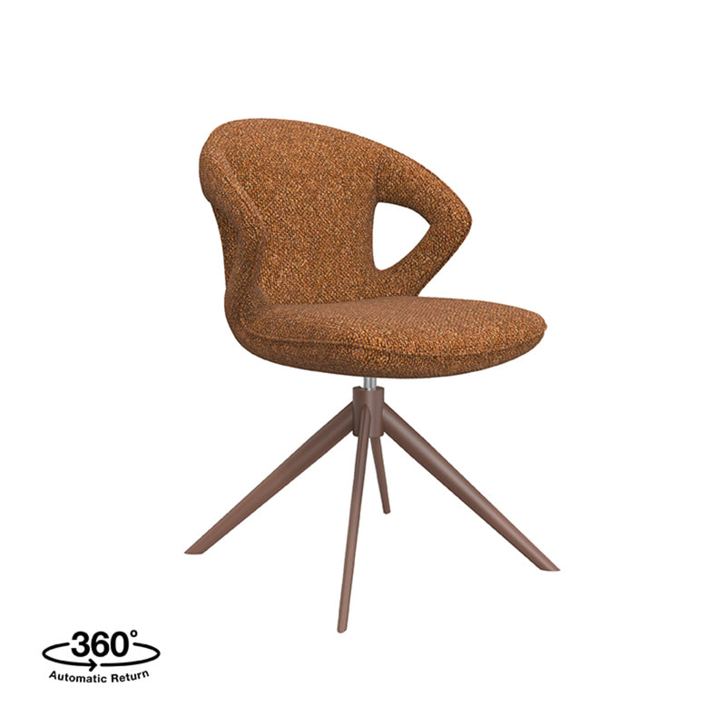 Eetkamerstoel Zurich Coral Royal Boucle Coral Metalen Frame-Eetkamerstoelen-LABEL51