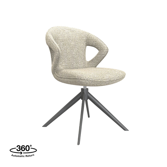 Eetkamerstoel Zurich - Naturel - Royal Boucle - Draaibaar-Eetkamerstoelen-LABEL51